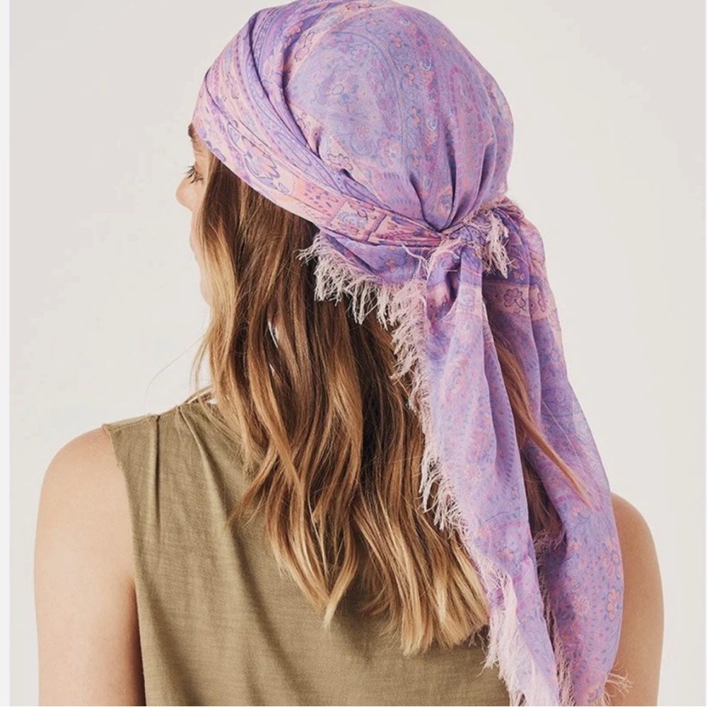Spell Farrah Head Scarf in Lilac - Picture 3 of 12